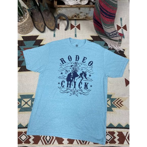 Raw State By Affliction Men's T-Shirt RODEO CHICK Biker Cowboy - Picture 2 of 4